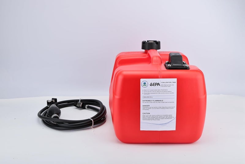 AloneGoer Portable Boat Fuel Gas tank 12L 3 Gallon Marine Outboard Gas Tank EPA Compliant for YAMAHA Barco De Motor Fuera De Borda with Connector Replace Yamaha 6YL-24201-24-00 Portable Gas Tank - Image 2
